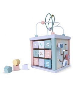 Cub educational din lemn Ecotoys 1021