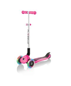 Trotineta Globber Primo cu lumini, pliabila , culoare roz