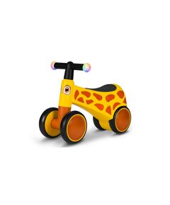 Lionelo - Bicicleta fara pedale, Sammy, Cu 4 roti, Din spuma EVA, Stabila, Manere moi, antiderapante, 12- 36 luni, Greutate maxima suportata 25 kg, Certificata EN 71-1:2014, EN 71-2:2011, EN 71-3:2019, Galben
