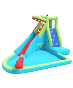 Tobogan acvatic gonflabil cu piscina Crocodil