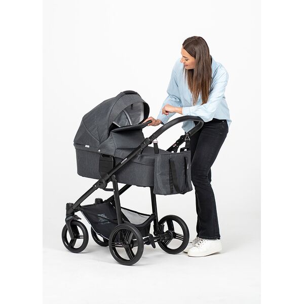 Carucior 3 in 1 Bebetto Vulcano 2023, Culoare: Negru