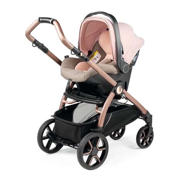 Carucior 3 in 1 Peg Perego Book, Primoviaggio SL,  0 - 22 kg, Mon Amour, Bej / Roz