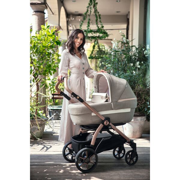Carucior 3 in 1 Peg Perego Book, Primoviaggio SL,  0 - 22 kg, Mon Amour, Bej / Roz