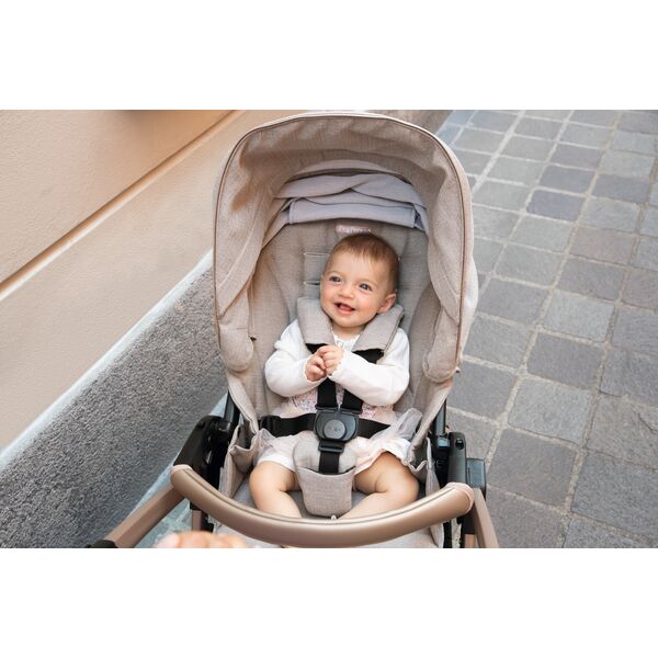 Carucior 3 in 1 Peg Perego Book, Primoviaggio SL,  0 - 22 kg, Mon Amour, Bej / Roz