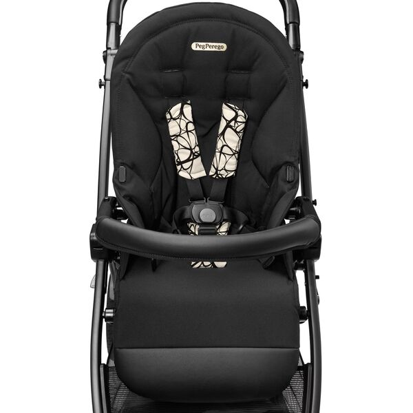 Carucior 3 in 1 Peg Perego Book, SLK, 0 - 22 kg, Graphic Gold, Negru / Bej