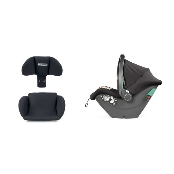 Scaun Auto, Peg Perego, i-size Primoviaggio SLK, 0-13 kg, 500, Graphic Gold, Alb/Negru