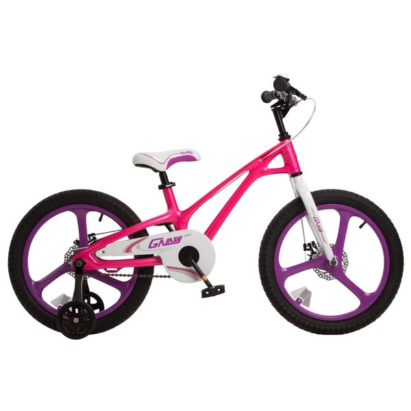 Bicicleta Copii 4-6 ani Galaxy G1601C 16", Roz/Alb, Culoare: Roz/Alb