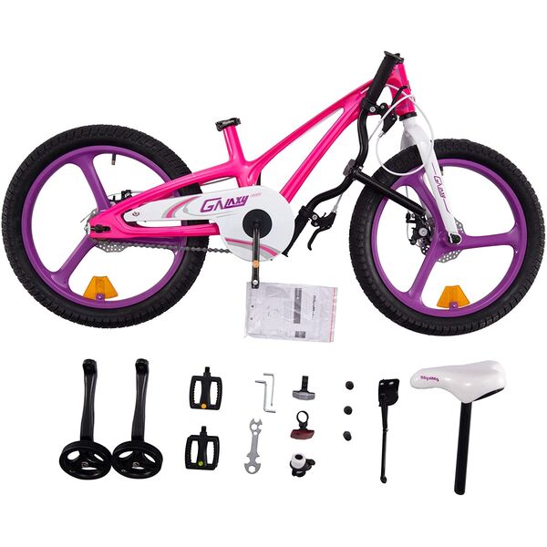Bicicleta Copii 4-6 ani Galaxy G1601C 16", Roz/Alb, Culoare: Roz/Alb