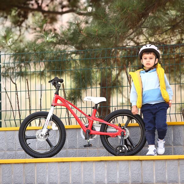 Bicicleta Copii 5-7 ani Galaxy G1801C 18", Rosu/Alb