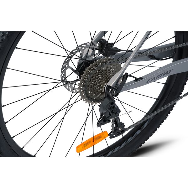 Bicicleta MTB-HT Carpat PRO CARBON C275C 27.5", Gri/Negru, Culoare: Gri/Negru