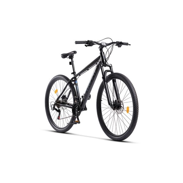 Bicicleta MTB-HT Carpat MONTAN C2958H, Shimano Tourney TZ 7 viteze, Roti 29 Inch, Cadru Aluminiu, Frane pe Disc, Negru/Gri