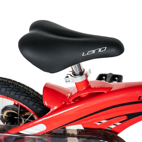 Bicicleta Copii 4-6 ani Lanq W1639D 16", Rosu/Negru