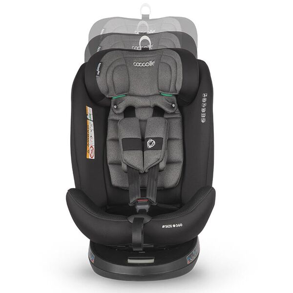 Scaun auto iSize 40-150 cm Coccolle Nova Diamond black, Culoare: Negru