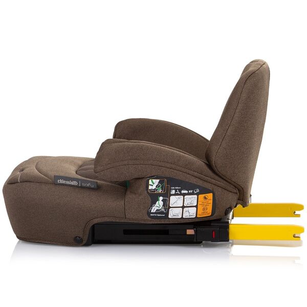 Inaltator auto Chipolino Safy I-Size 125-150 cm macadamia cu sistem Isofix