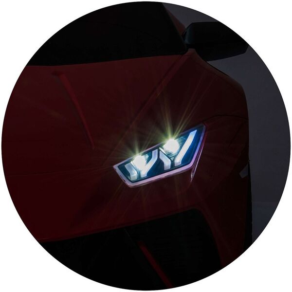 Masinuta electrica Chipolino Lamborghini Huracan red cu scaun din piele si roti EVA