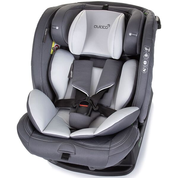 Scaun auto Chipolino Aviato I-Size 40-150 cm ash grey, Culoare: Gri Scaun auto Chipolino Aviato I-Size 40-150 cm ash grey, Culoare: Gri