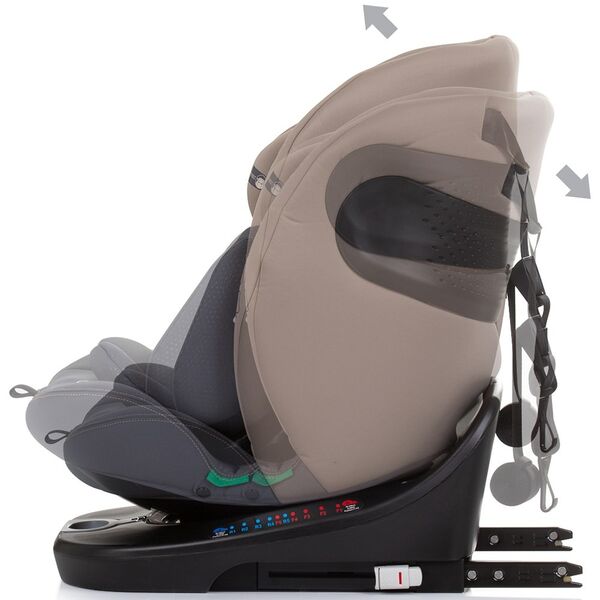 Scaun auto Chipolino Motion I-Size 40-150 cm macadamia cu sistem Isofix, Culoare: Bej