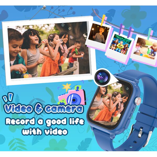 Ceas smartwatch pentru copii YQT-T53, Negru, Culoare: Negru