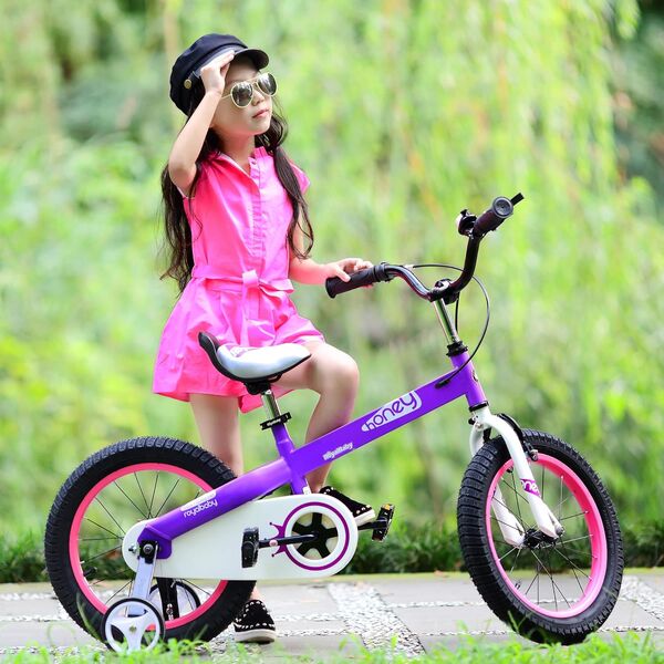 Bicicleta Copii 3-5 ani Royal Baby Honey Children 14", Mov, Culoare: Mov