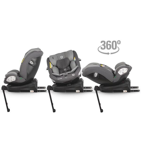 Scaun auto iSize 40-150 cm Coccolle Sidra Diamond black, Culoare: Negru