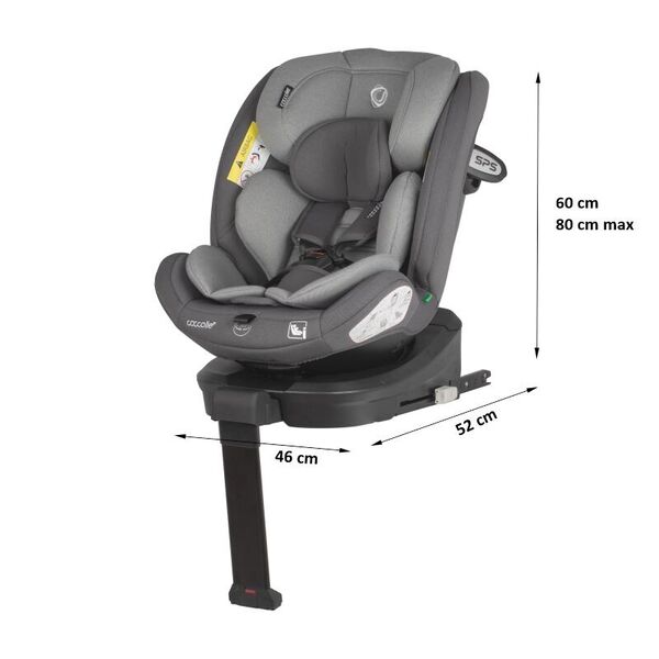 Scaun auto iSize 40-150 cm Coccolle Sidra Diamond black, Culoare: Negru