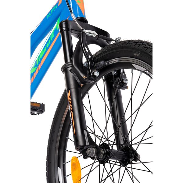 Bicicleta MTB-FS Rich Alpin R2049A 20", Albastru/Verde/Portocaliu