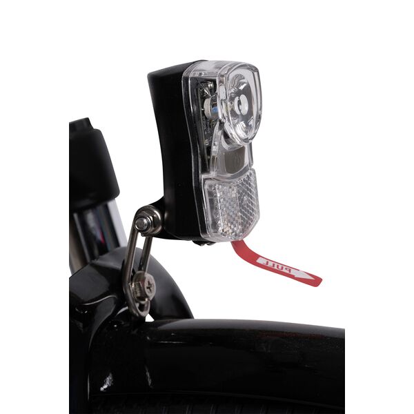 Bicicleta Trekking Unisex cu Roti de 28", Suspensie fata, Manete Secventiale Shimano, Echipare Shimano, Frane DISC -fata/spate, 21 Viteze, negru/gri, City Bike Carpat Genius Rocky cu cadru din Aluminiu si cabluri integrate