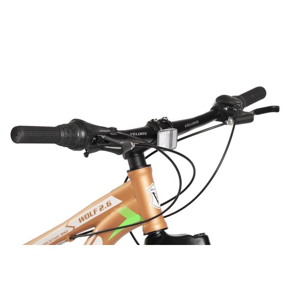 Bicicleta Fat-Bike Velors Wolf V2605D 26", Maro/Alb/Verde