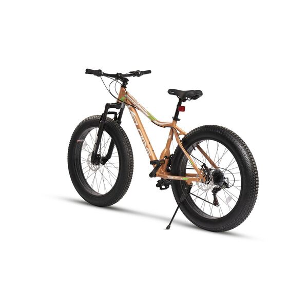 Bicicleta Fat-Bike Velors Wolf V2605D 26", Maro/Alb/Verde