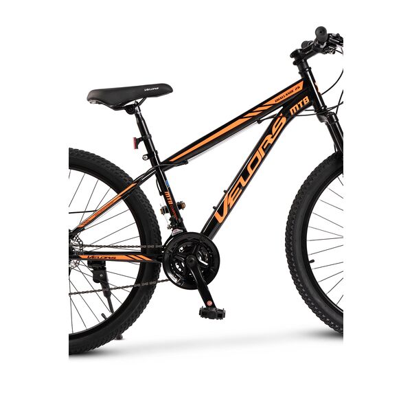  Bicicleta MTB-HT Velors Challenge 2.6 V2610A 26", Negru/Portocaliu, Culoare: Negru/Portocaliu