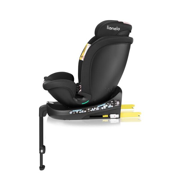 Scaun auto, Lionelo, i-Size Navy, 0-36 Kg, 40-150 cm, Cu isofix si picior de fixare, Protectie laterala, Rotire 360 grade, Ajustare spatar in 4 pozitii, Tetiera reglabila in 11 trepte, Conform cu R129, Negru/Roz, Culoare: Negru/Roz