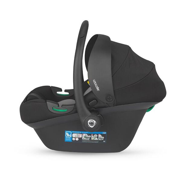 Carucior modular 3in1 Coccolle Lissia Anthracite+Scoica auto iSize Coccolle Knox Greystone, Culoare: Negru