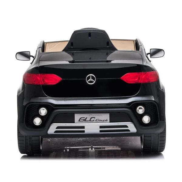 Masinuta electrica cu telecomanda, Mercedes-Benz GLC Coupe, roti EVA, scaun piele ecologica, Negru, Culoare: Negru