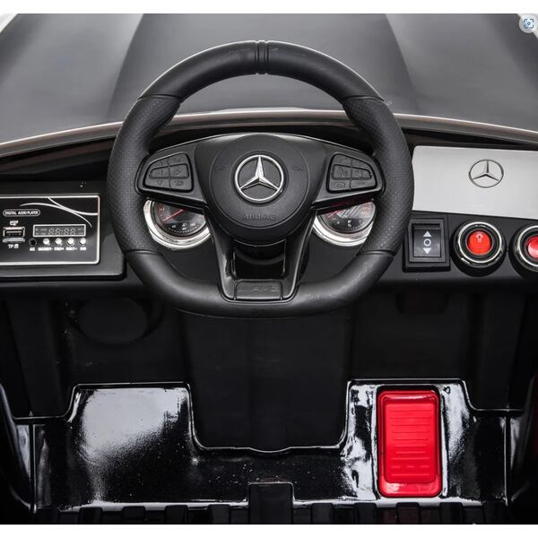 Masinuta electrica cu telecomanda, Mercedes-Benz GLC Coupe, roti EVA, scaun piele ecologica, Negru, Culoare: Negru