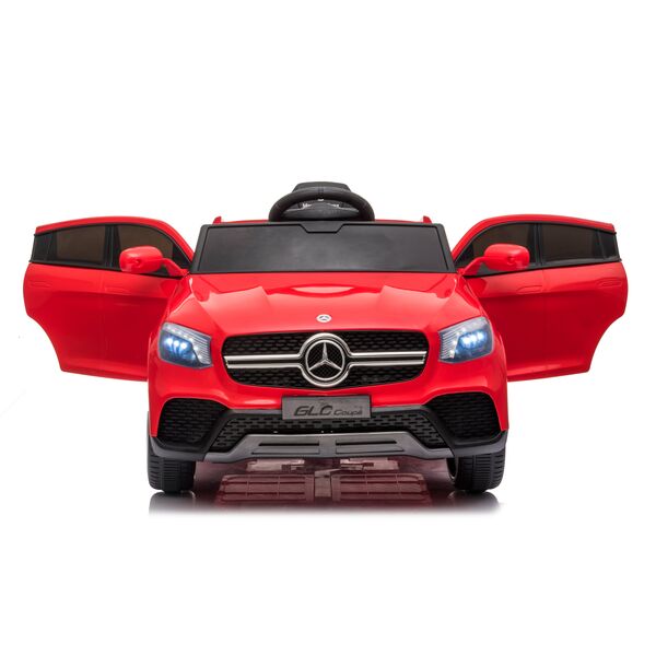 Masinuta electrica cu telecomanda, Mercedes-Benz GLC Coupe, roti EVA, scaun piele ecologica, Rosu, Culoare: Rosu