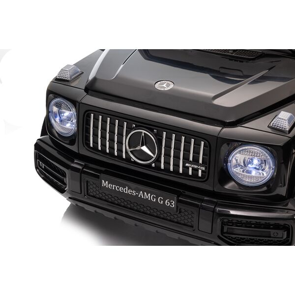 Masinuta electrica cu telecomanda, Mercedes-Benz AMG G63, roti EVA, scaun piele ecologica, Negru, Culoare: Negru