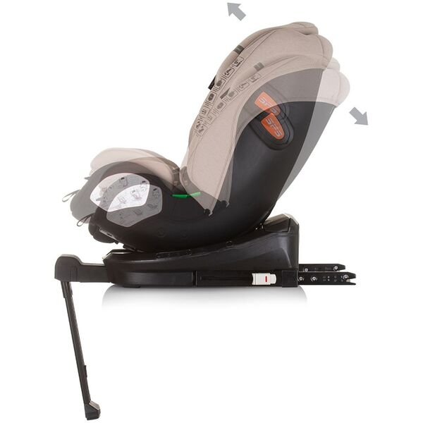 Scaun auto Chipolino Tourino I-Size 40-150 cm macadamia cu sistem Isofix, Culoare: Bej