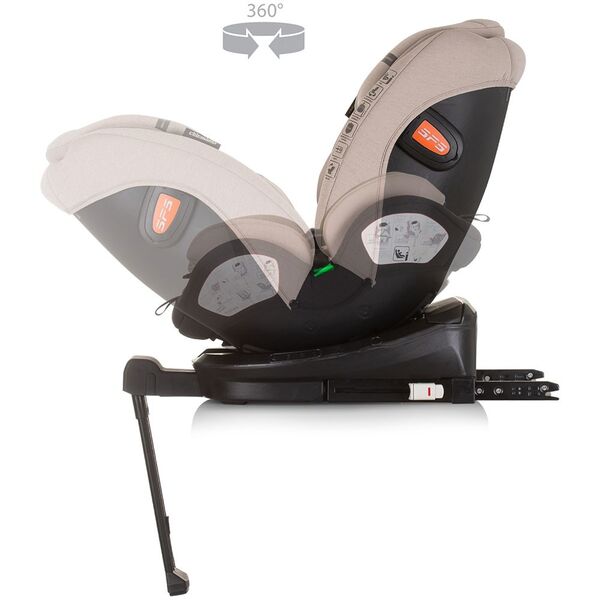 Scaun auto Chipolino Tourino I-Size 40-150 cm macadamia cu sistem Isofix, Culoare: Bej