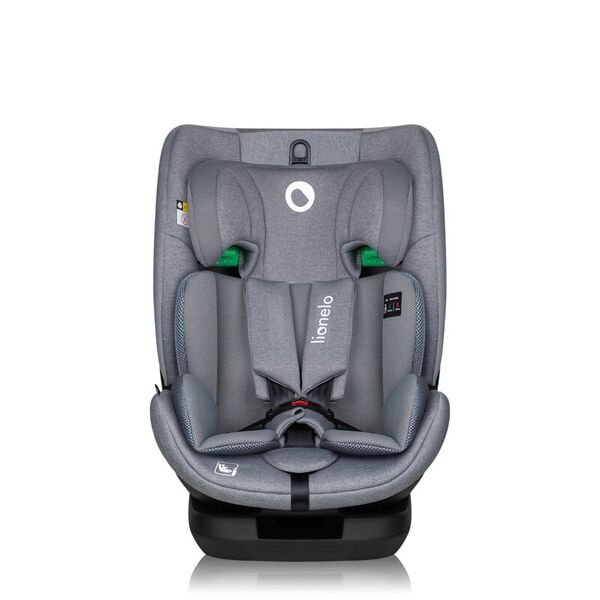 Scaun auto, Lionelo, Lavender I-size, Isofix, Cu centura TopTether, Cu spatar inclinabil in 5 pozitii, Cu tetiera reglabila in 13 pozitii, Instalare cu fata inainte, 9-36 Kg, 76-150 cm, Conform cu ECE R129, Bej, Culoare: Gri
