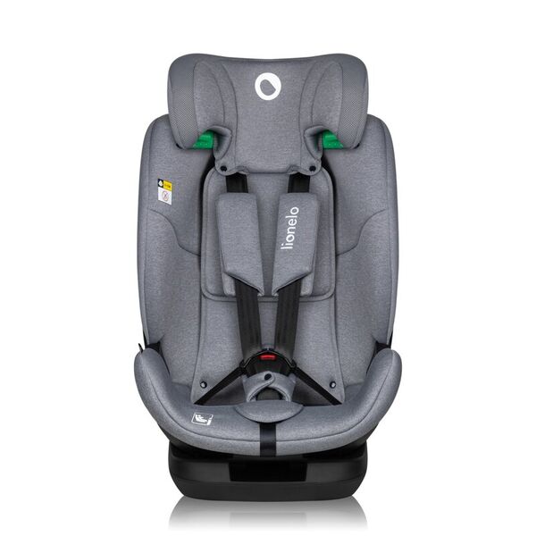 Scaun auto, Lionelo, Lavender I-size, Isofix, Cu centura TopTether, Cu spatar inclinabil in 5 pozitii, Cu tetiera reglabila in 13 pozitii, Instalare cu fata inainte, 9-36 Kg, 76-150 cm, Conform cu ECE R129, Bej, Culoare: Gri