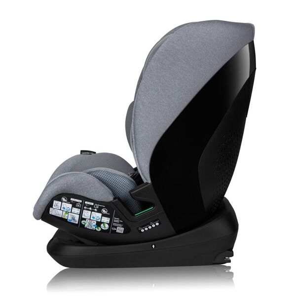 Scaun auto, Lionelo, Lavender I-size, Isofix, Cu centura TopTether, Cu spatar inclinabil in 5 pozitii, Cu tetiera reglabila in 13 pozitii, Instalare cu fata inainte, 9-36 Kg, 76-150 cm, Conform cu ECE R129, Bej, Culoare: Gri