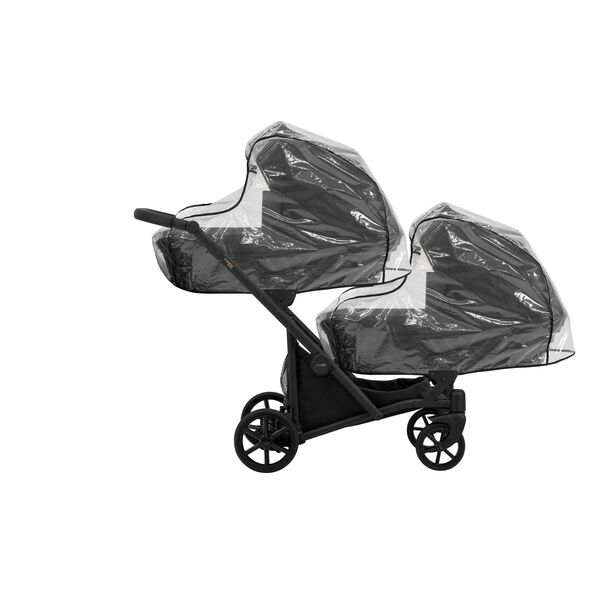 Carucior 3 in 1 pentru gemeni Kunert Invento Duo, Culoare: Negru