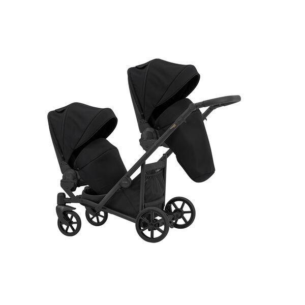 Carucior 3 in 1 pentru gemeni Kunert Invento Duo, Culoare: Negru