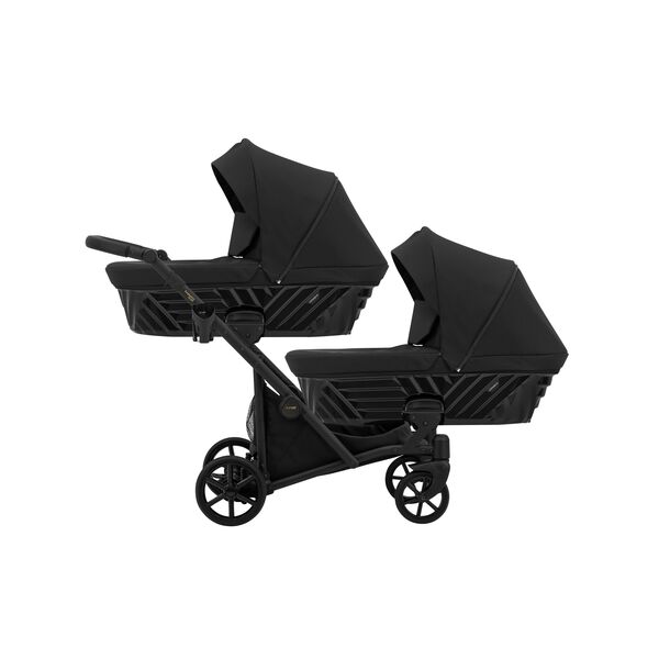 Carucior 3 in 1 pentru gemeni Kunert Invento Duo, Culoare: Negru