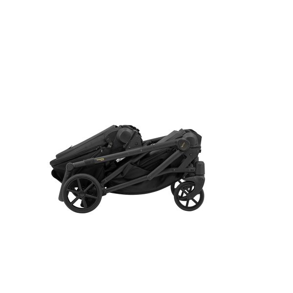 Carucior 3 in 1 pentru gemeni Kunert Invento Duo, Culoare: Negru