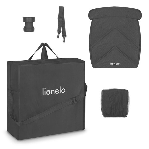 Lionelo - Carucior sport Cloe, De la nastere, Cu accesorii, Cadru din aluminiu, 0-22 kg, Usor, Pliabil cu o singura mana, Ideal pentru toate tipurile de suprafete, Verde smarald, Culoare: Verde