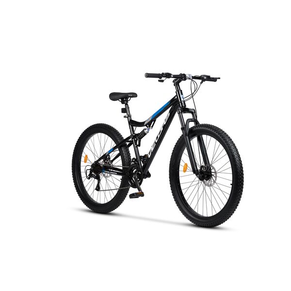 Bicicleta MTB-Full Suspension Fat Bike Velors Dynamic V27304AG 27.5", Negru/Albastru/Gri