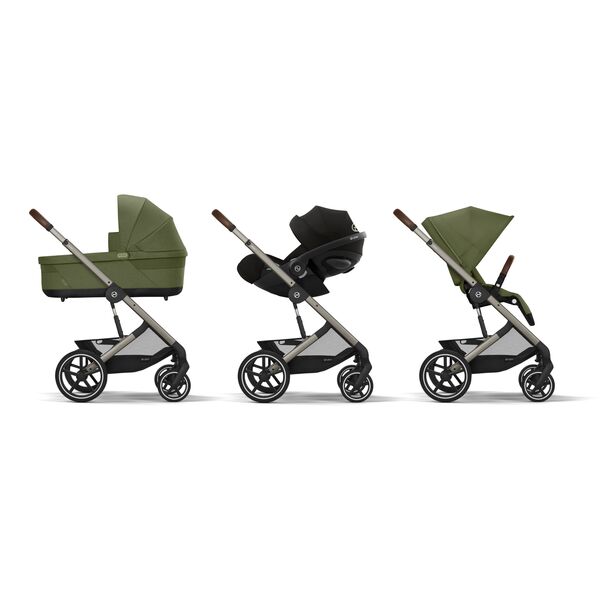 Carucior Cybex, Balios S Lux 3 in 1 TPE, Moss Green, Culoare: Verde