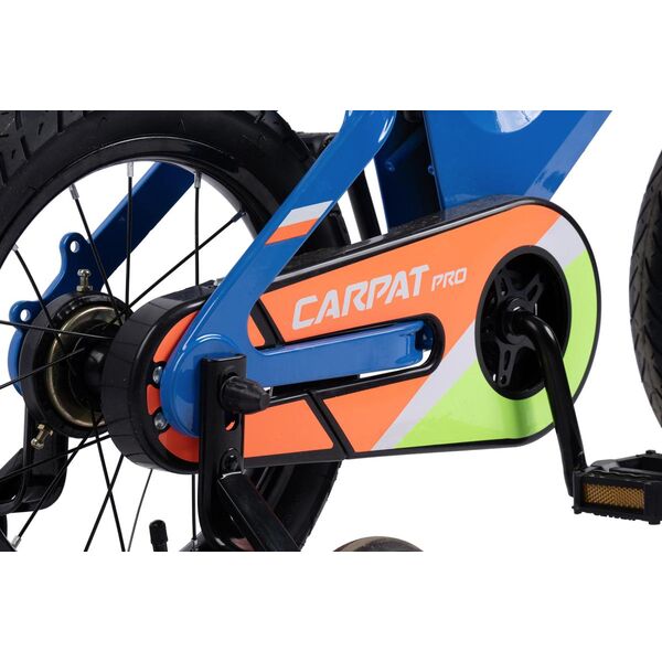 Bicicleta Copii 3-5 ani Carpat PRO C14122B 14", Albastru/Portocaliu
