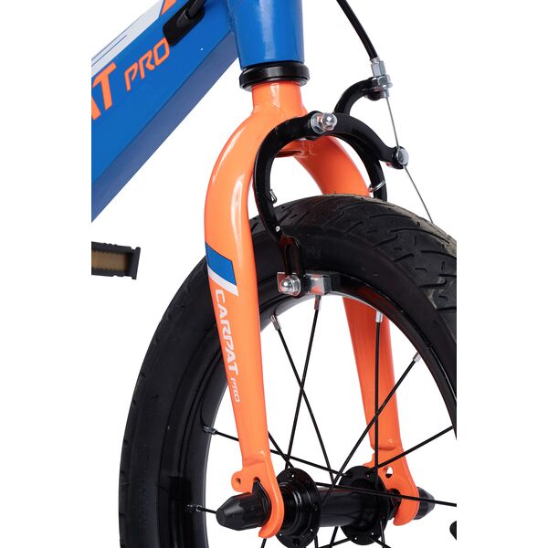 Bicicleta Copii 3-5 ani Carpat PRO C14122B 14", Albastru/Portocaliu
